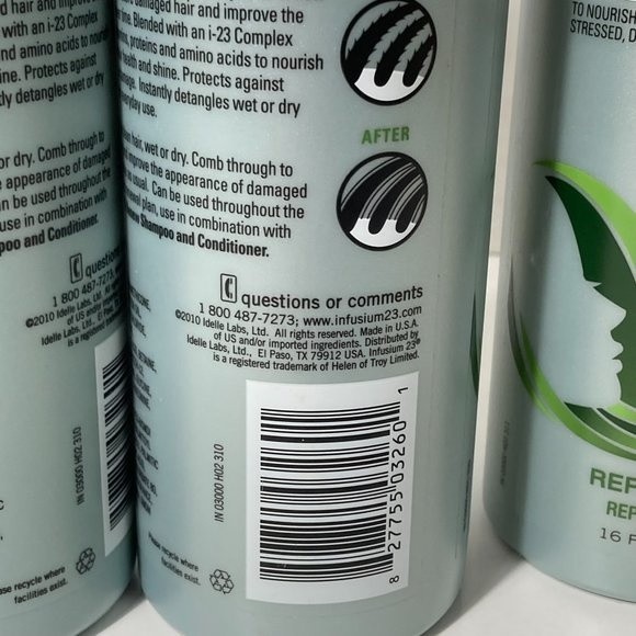 Infusium 23 Leave In Treatment Step 3 Repair Renew 3 Bottles DISCONTINUED 16oz - Picture 12 of 13
